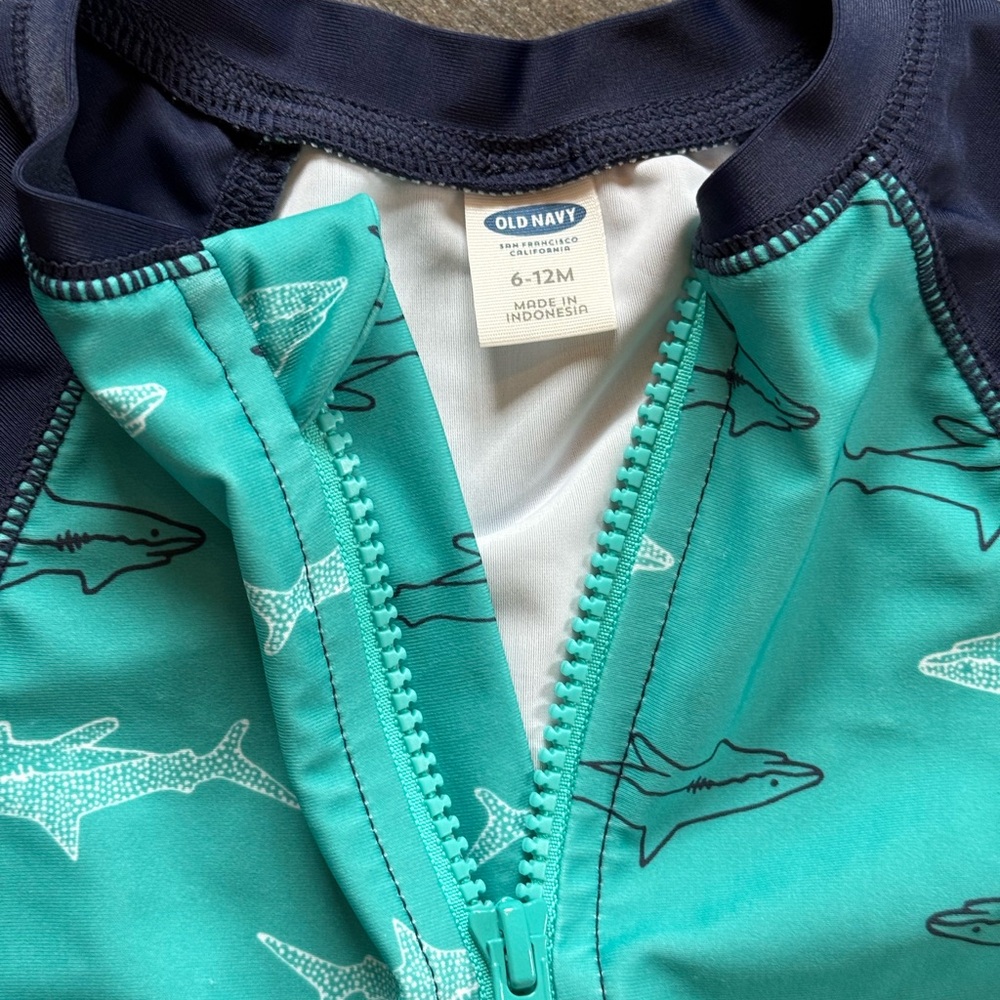 Cat & Jack Blue Rashguard Swim Set - Picture 3 of 4